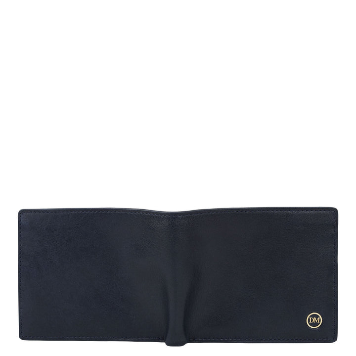 Navy Bifold Leather Mens Wallet