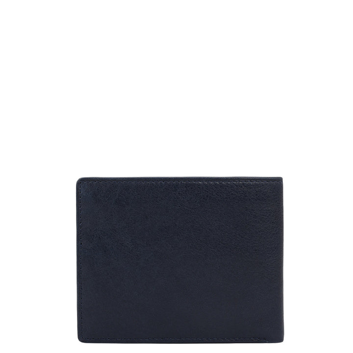Navy Bifold Leather Mens Wallet