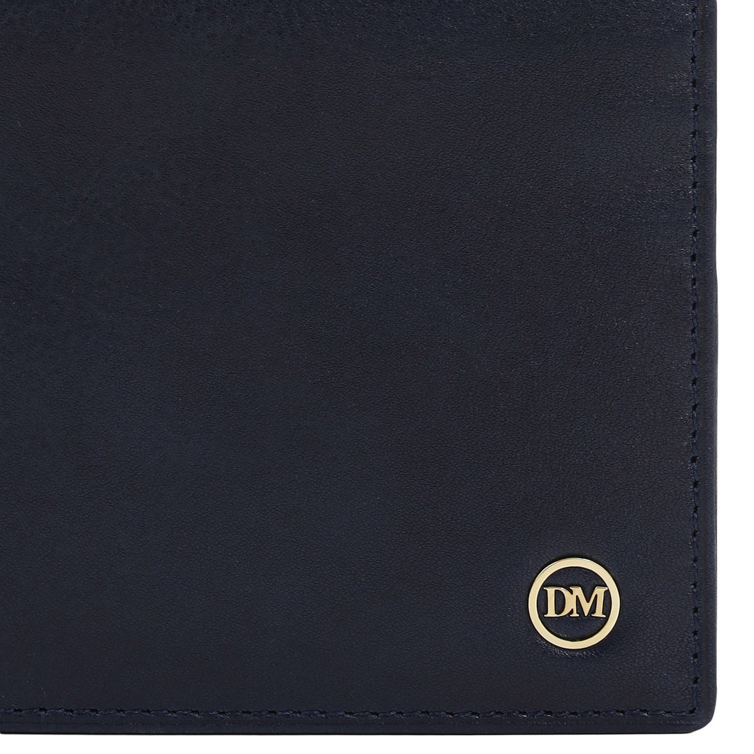 Navy Bifold Leather Mens Wallet