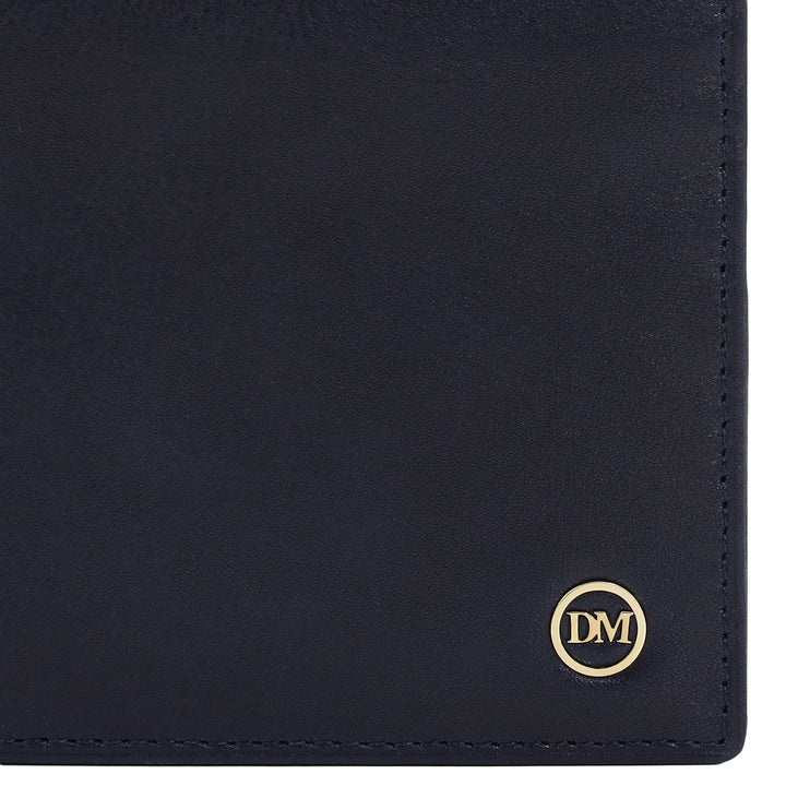 Navy Bifold Leather Mens Wallet