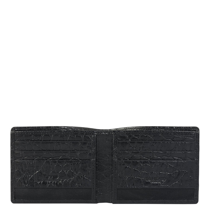 Black Bifold Leather Mens Wallet