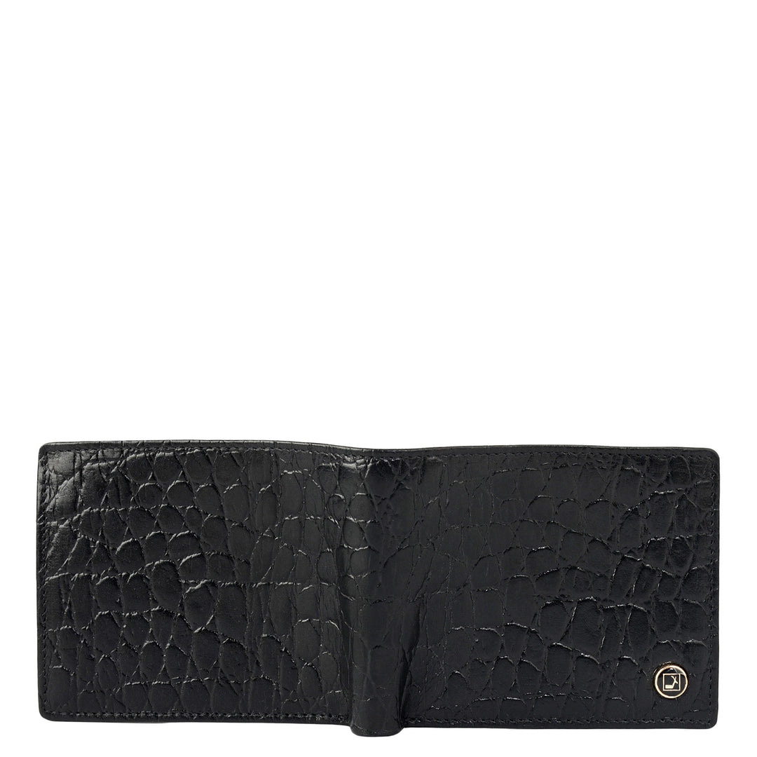 Black Bifold Leather Mens Wallet