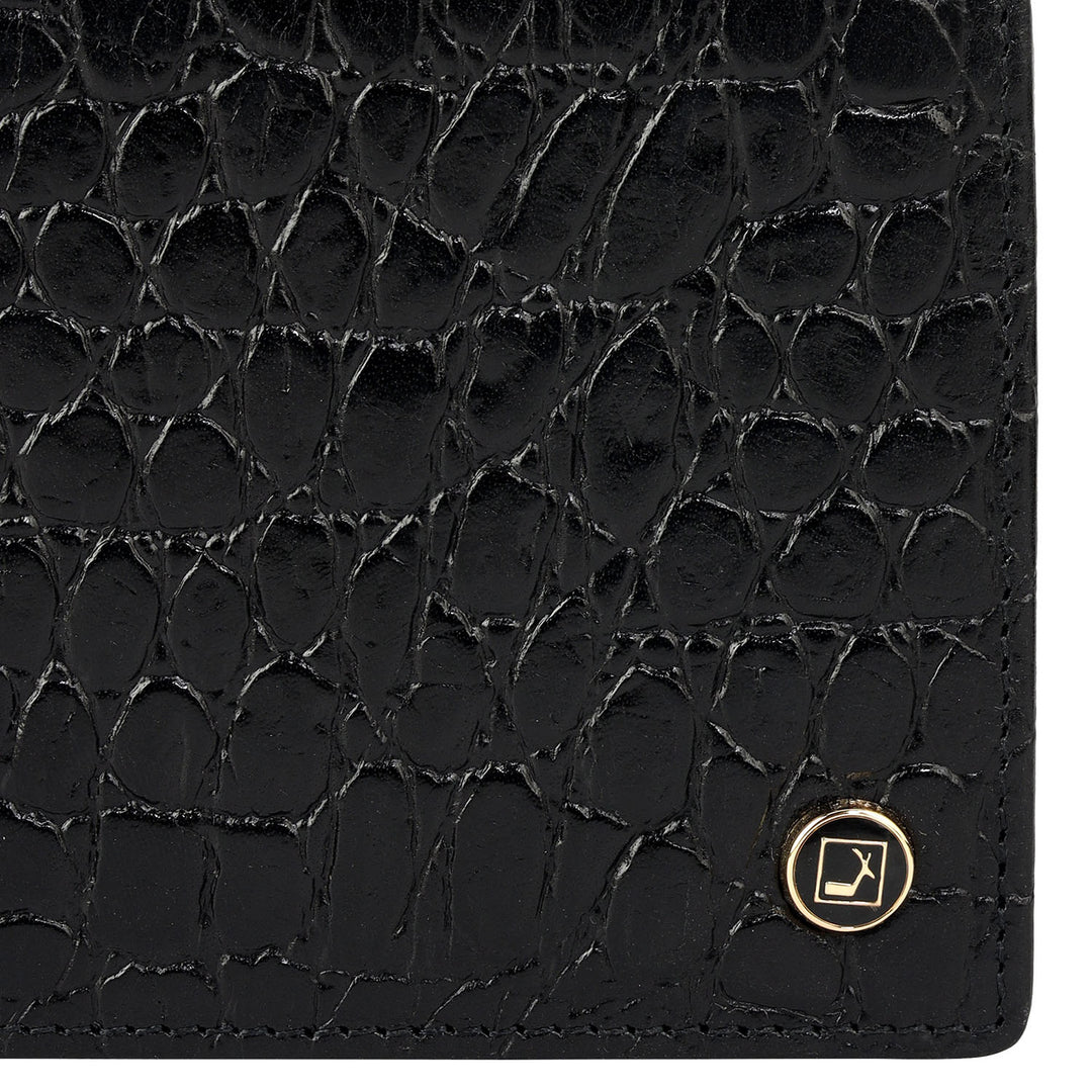 Black Bifold Leather Mens Wallet