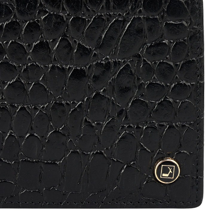 Black Bifold Leather Mens Wallet