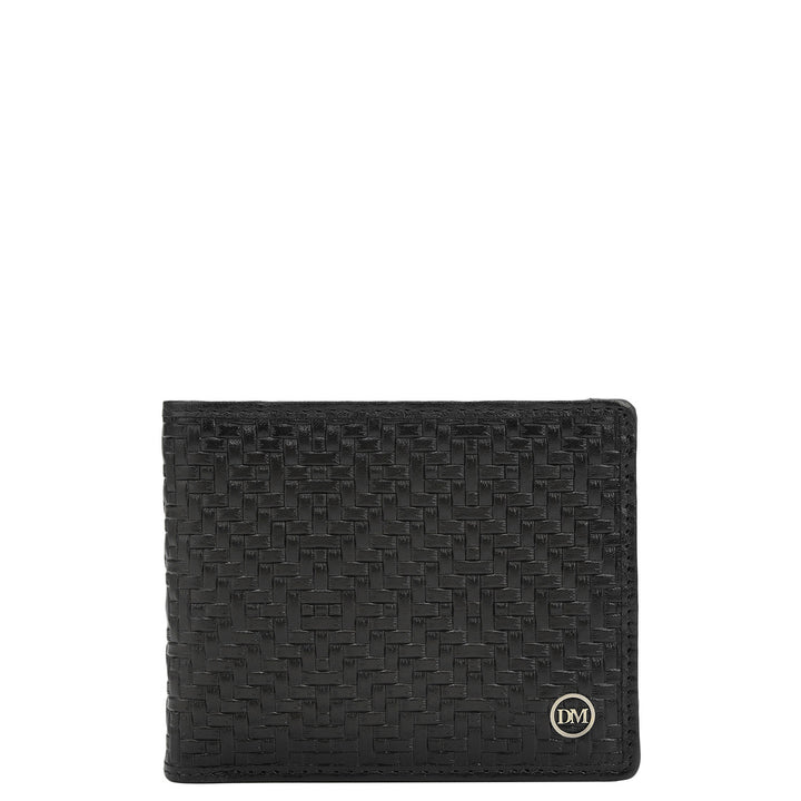 Black Bifold Leather Mens Wallet