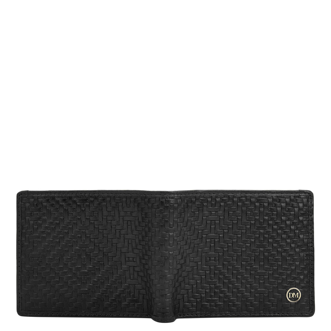 Black Bifold Leather Mens Wallet