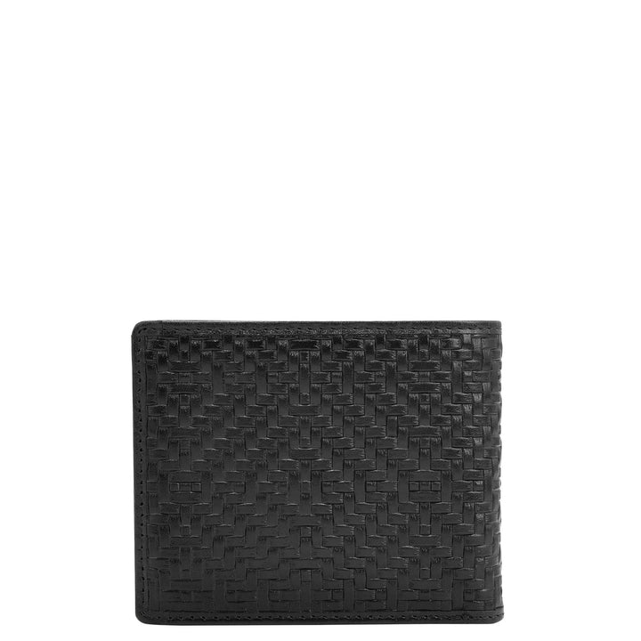 Black Bifold Leather Mens Wallet