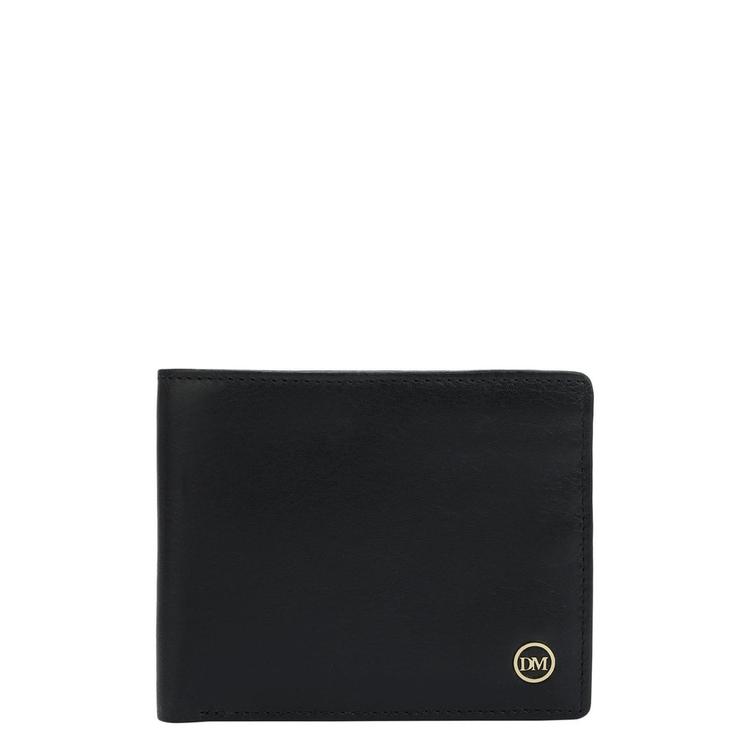 Black Bifold Leather Mens Wallet