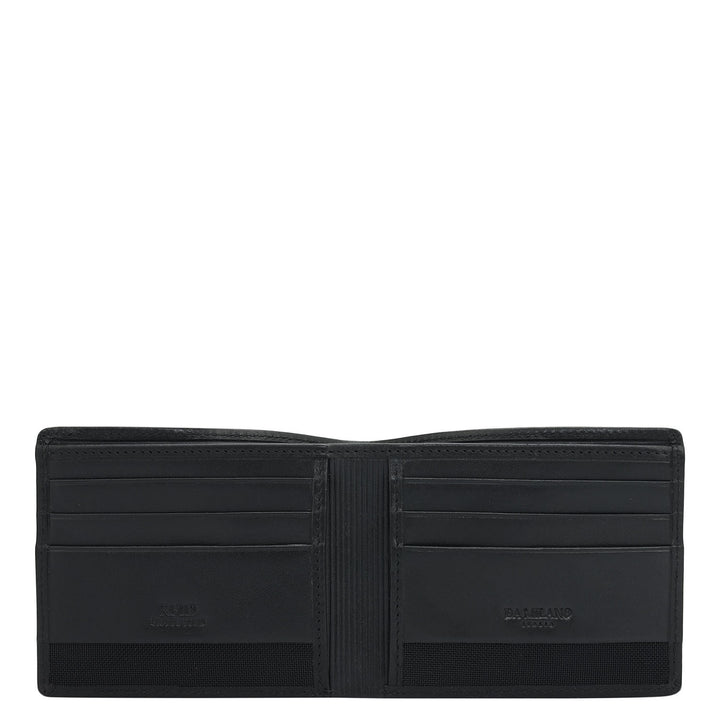 Black Bifold Leather Mens Wallet
