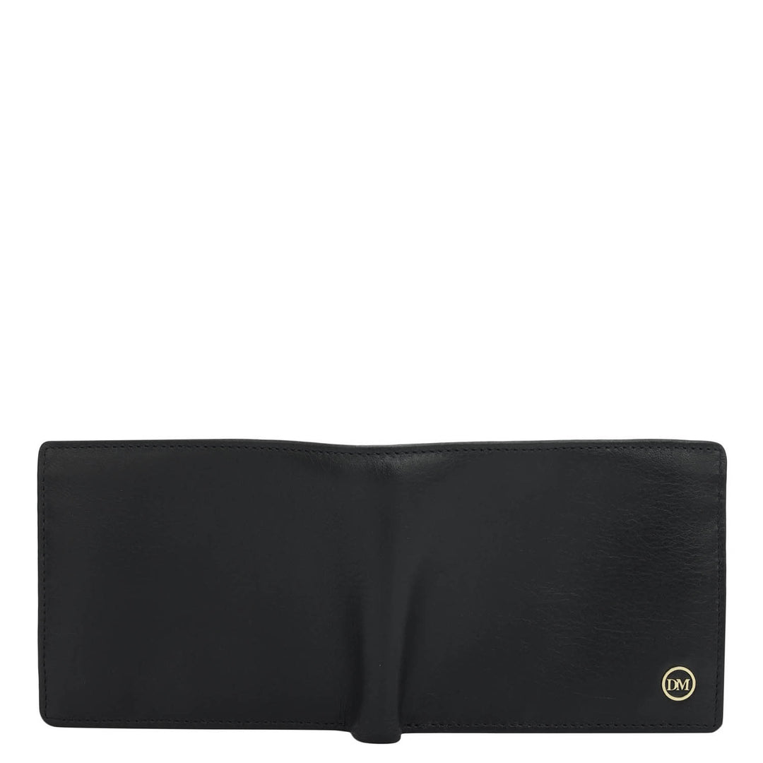 Black Bifold Leather Mens Wallet