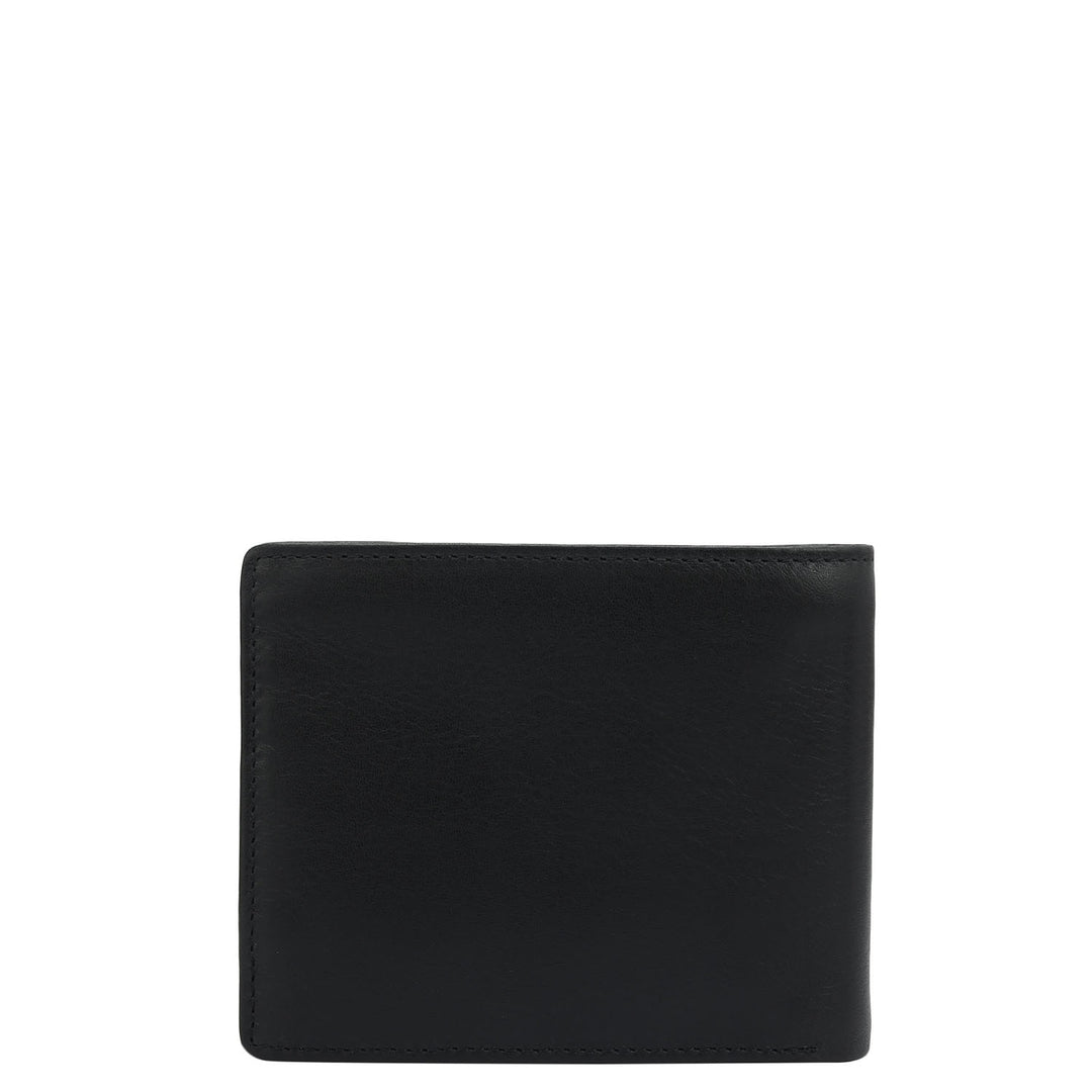 Black Bifold Leather Mens Wallet