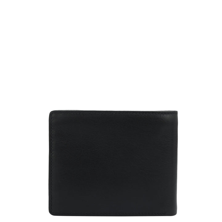 Black Bifold Leather Mens Wallet