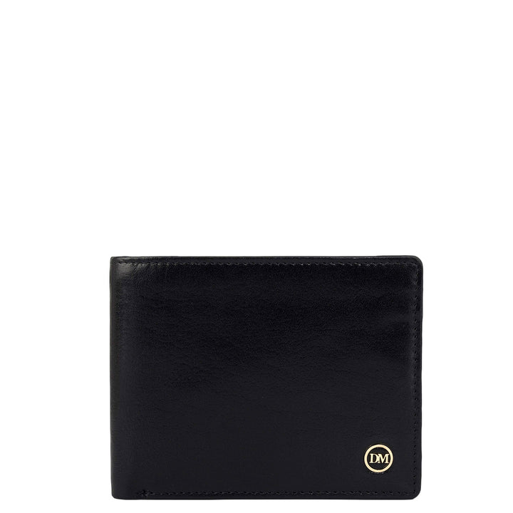 Black Bifold Leather Mens Wallet