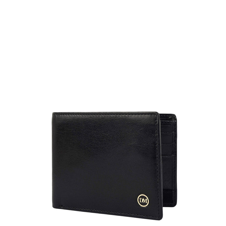 Black Bifold Leather Mens Wallet