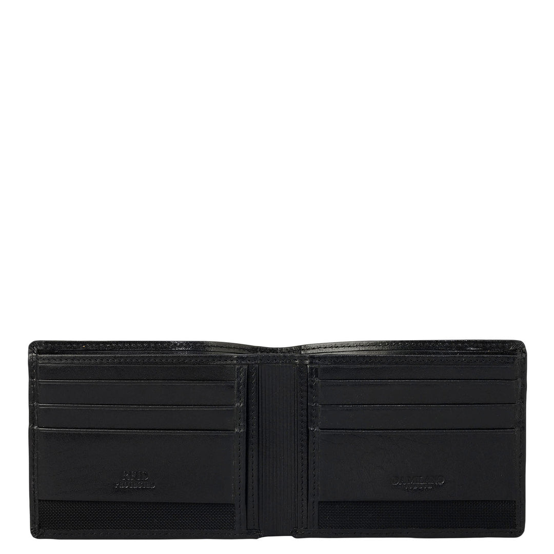 Black Bifold Leather Mens Wallet