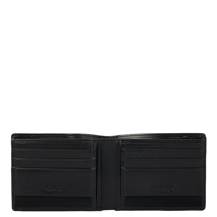 Black Bifold Leather Mens Wallet