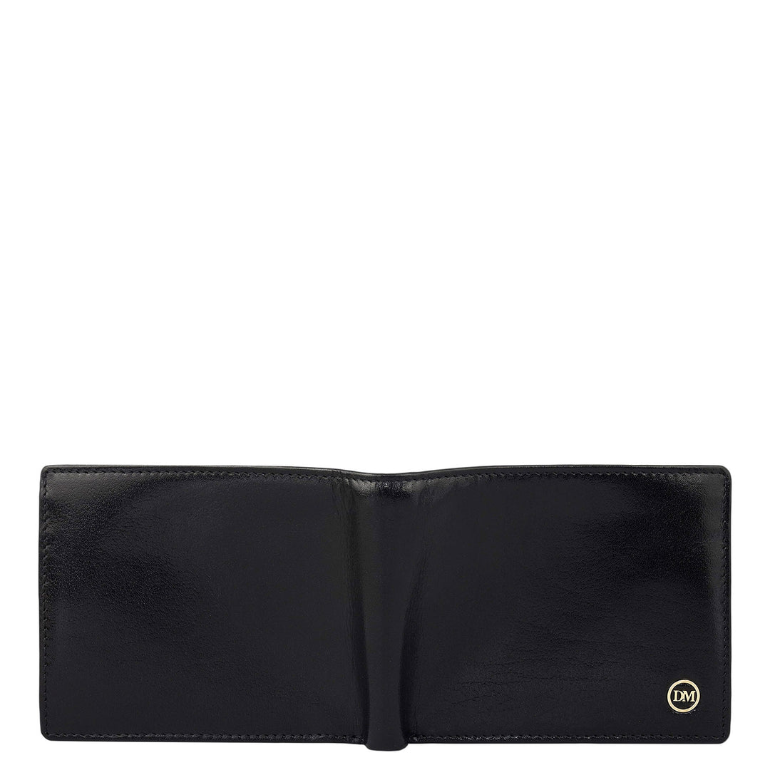 Black Bifold Leather Mens Wallet