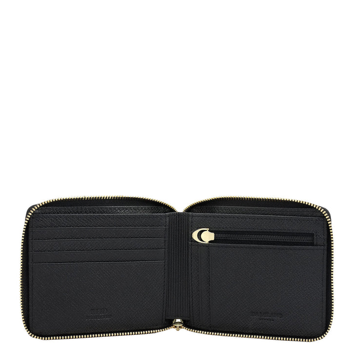 Black Bifold Leather Mens Wallet