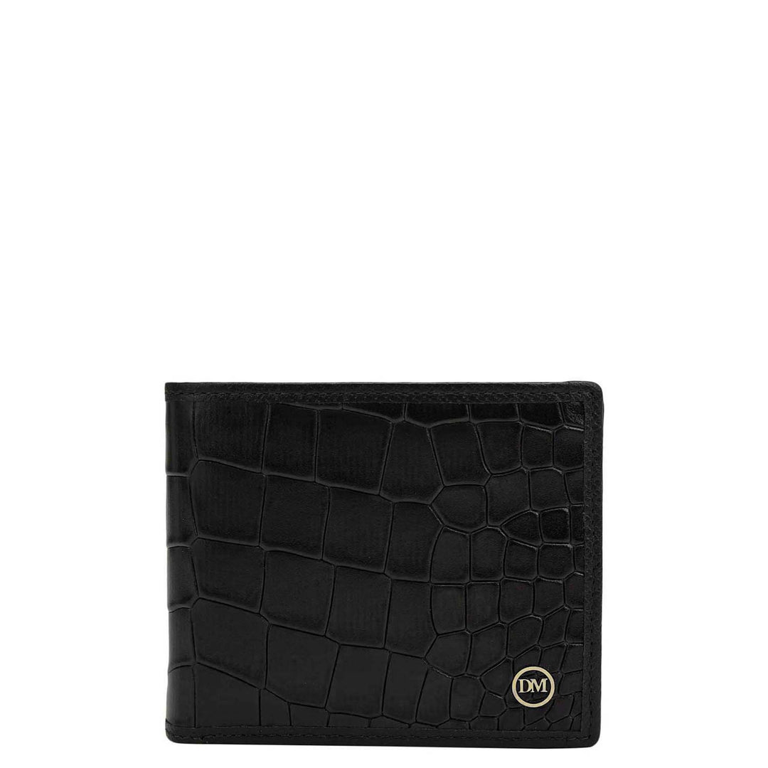 Black Bifold Leather Mens Wallet