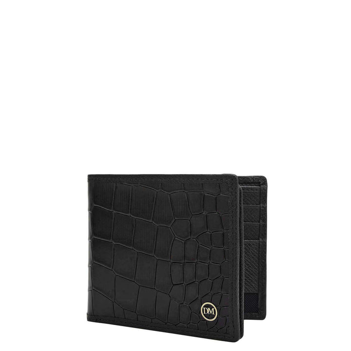 Black Bifold Leather Mens Wallet
