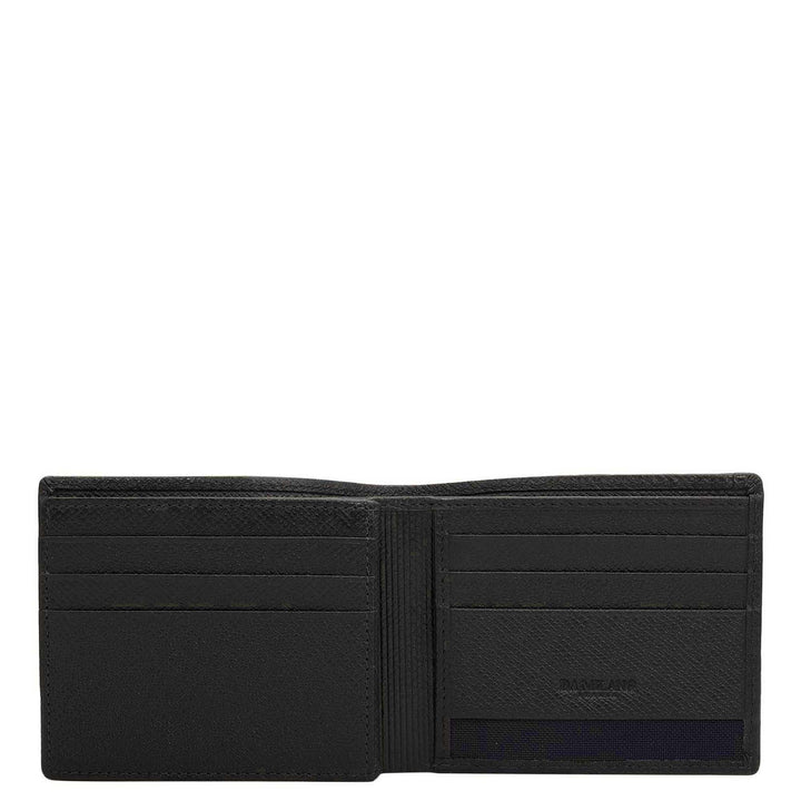 Black Bifold Leather Mens Wallet