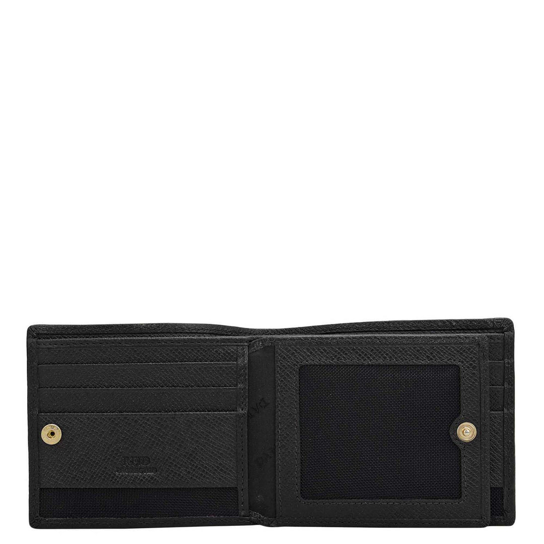 Black Bifold Leather Mens Wallet