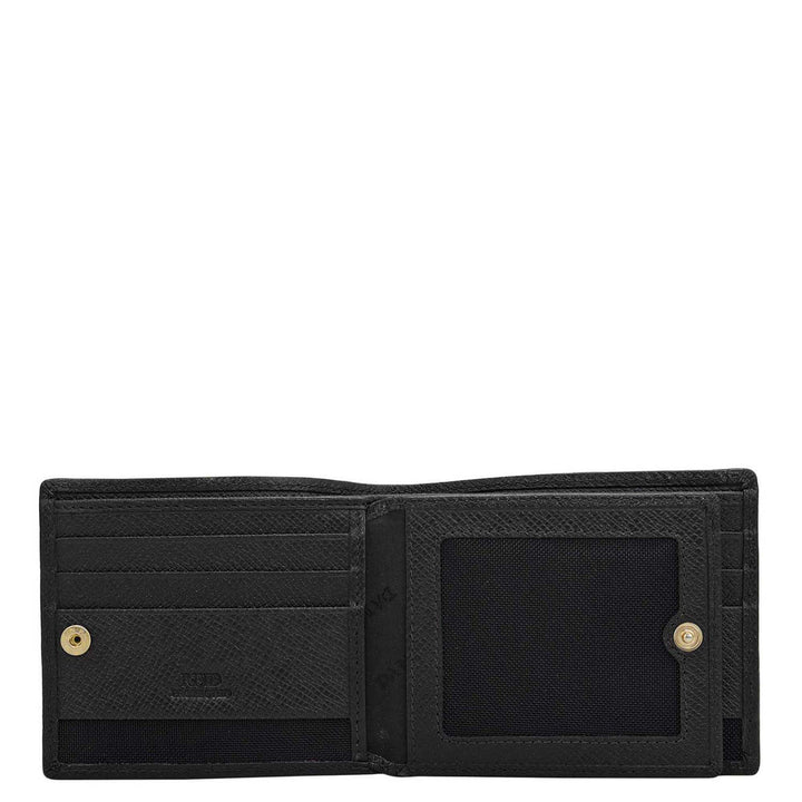 Black Bifold Leather Mens Wallet