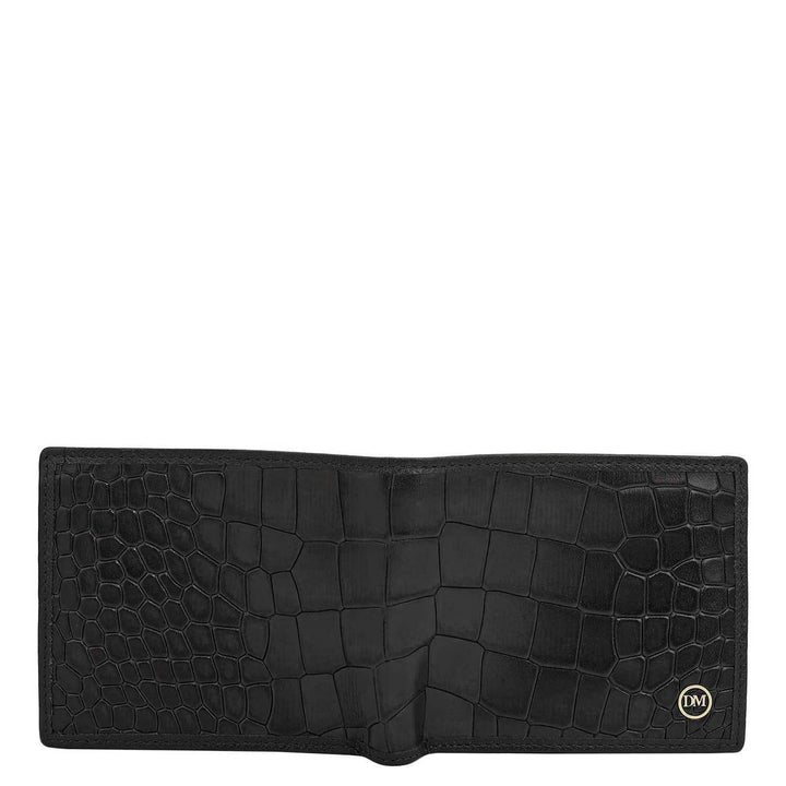 Black Bifold Leather Mens Wallet
