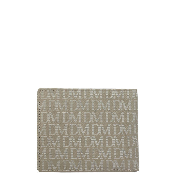 Stone Grey Bifold Leather Mens Wallet