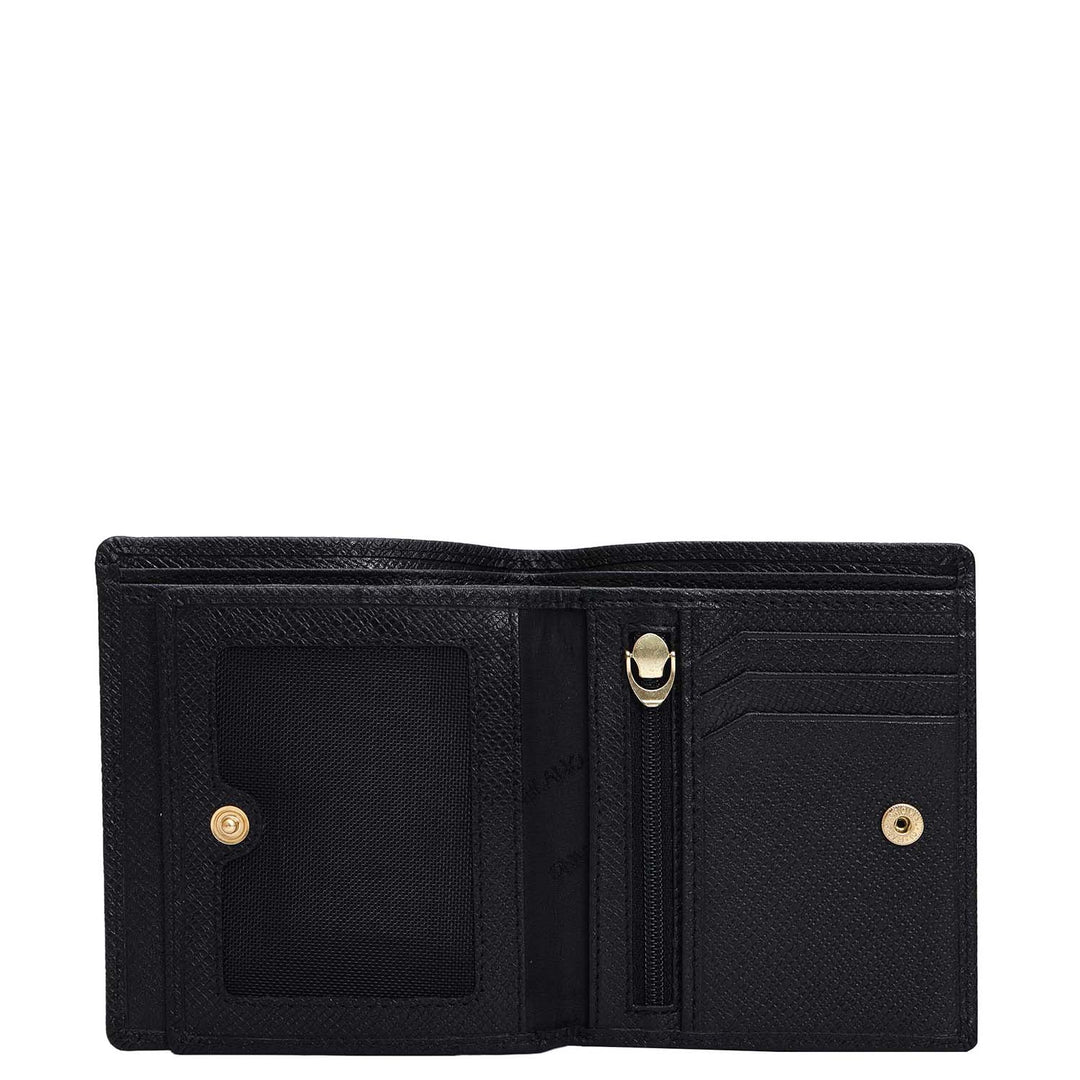 Black Bifold Leather Mens Wallet