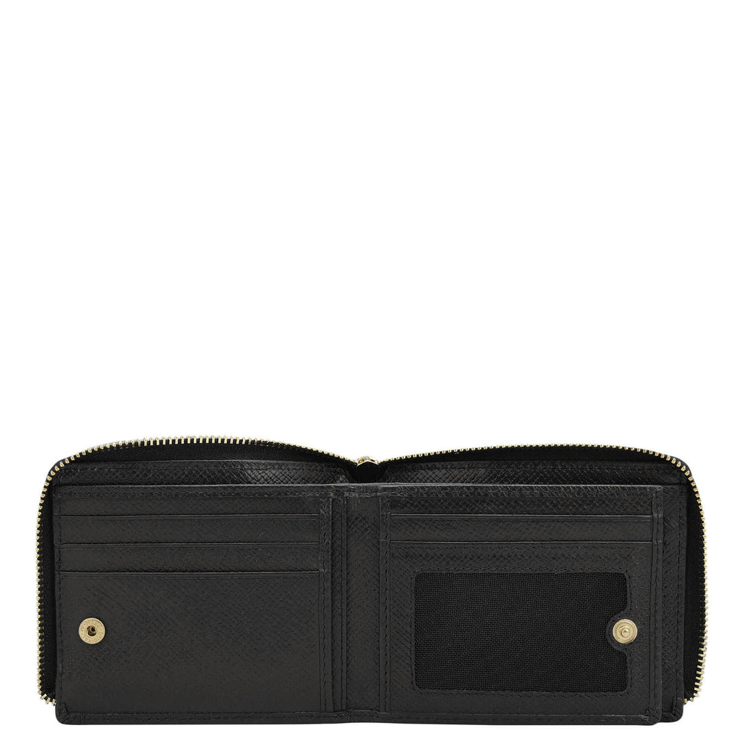Black Bifold Leather Mens Wallet