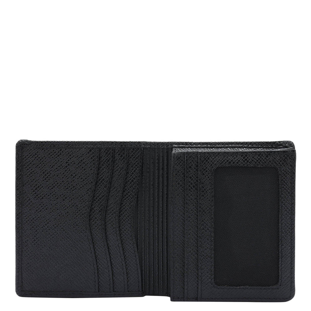 Black Bifold Leather Mens Wallet