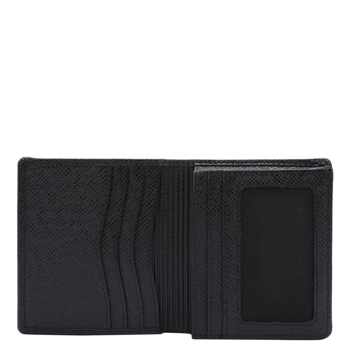 Black Bifold Leather Mens Wallet