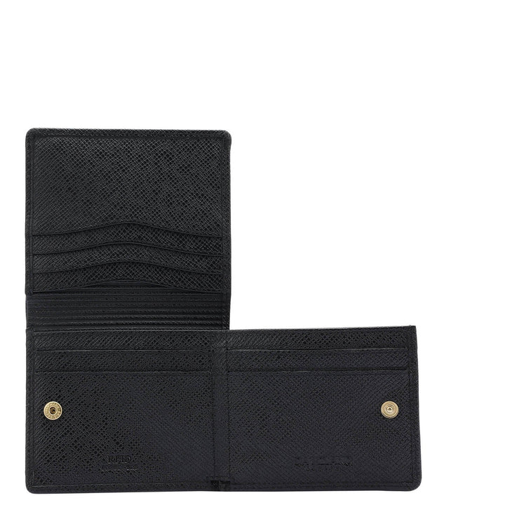 Black Bifold Leather Mens Wallet