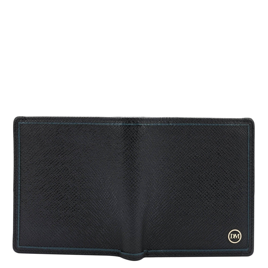 Black Bifold Leather Mens Wallet