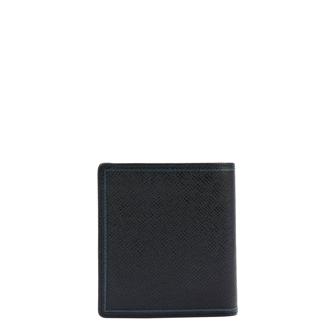 Black Bifold Leather Mens Wallet