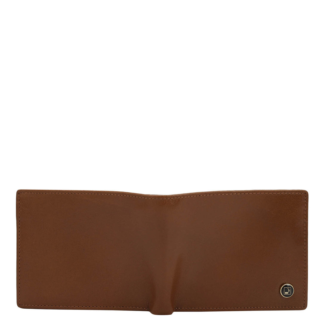 Cognac Bifold Leather Mens Wallet
