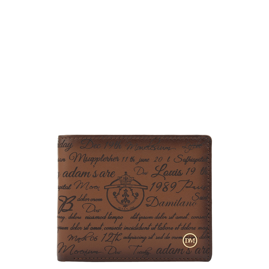 Cognac Bifold Leather Mens Wallet
