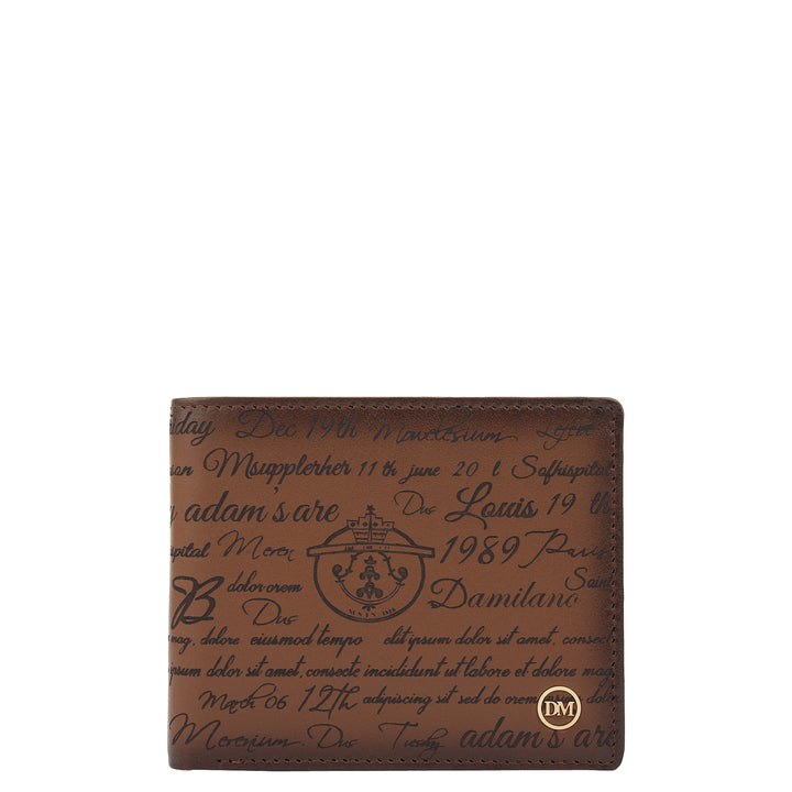 Cognac Bifold Leather Mens Wallet