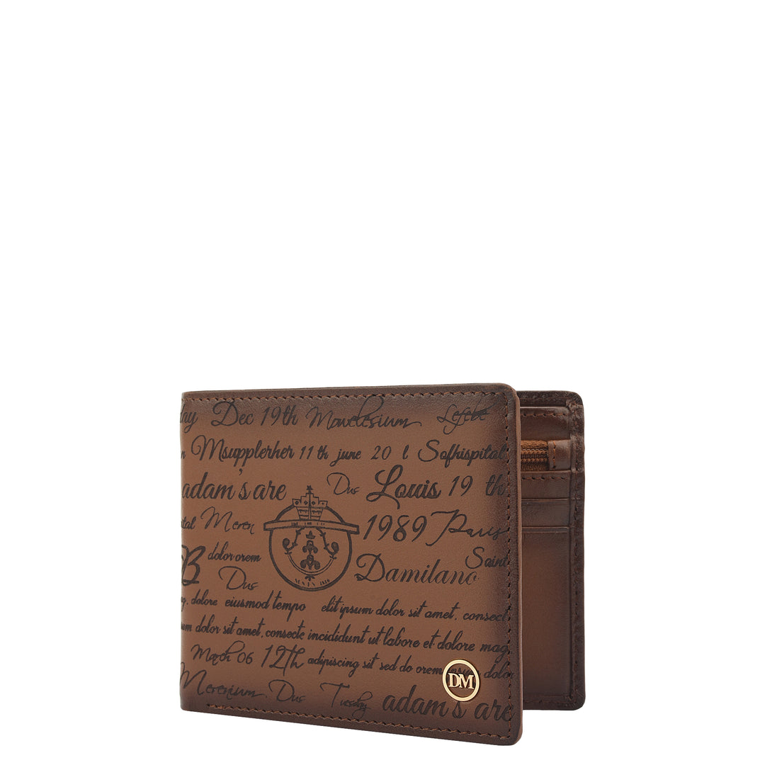 Cognac Bifold Leather Mens Wallet