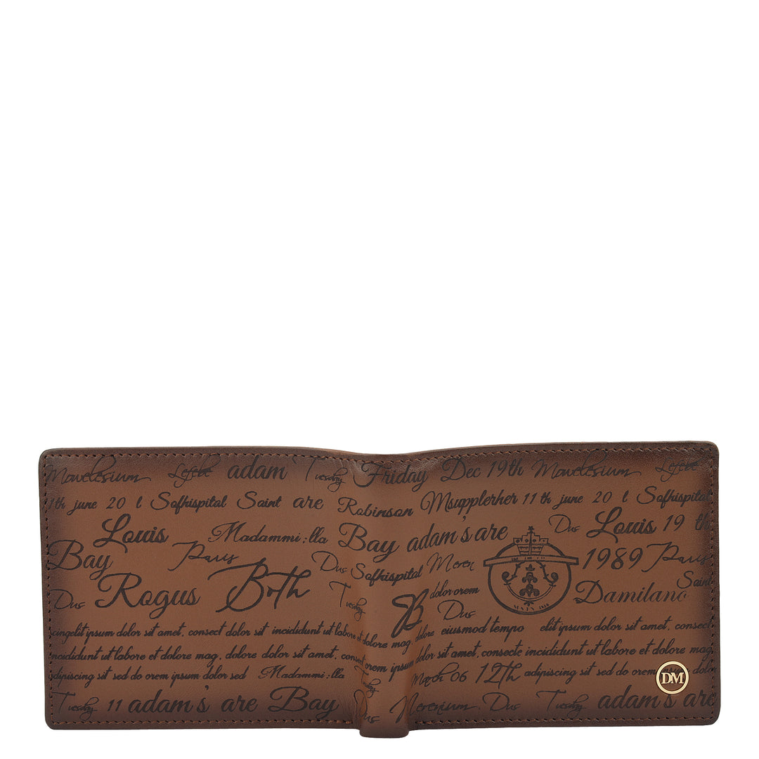 Cognac Bifold Leather Mens Wallet