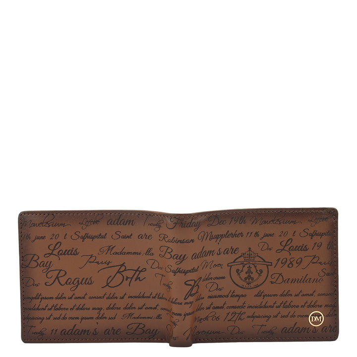 Cognac Bifold Leather Mens Wallet