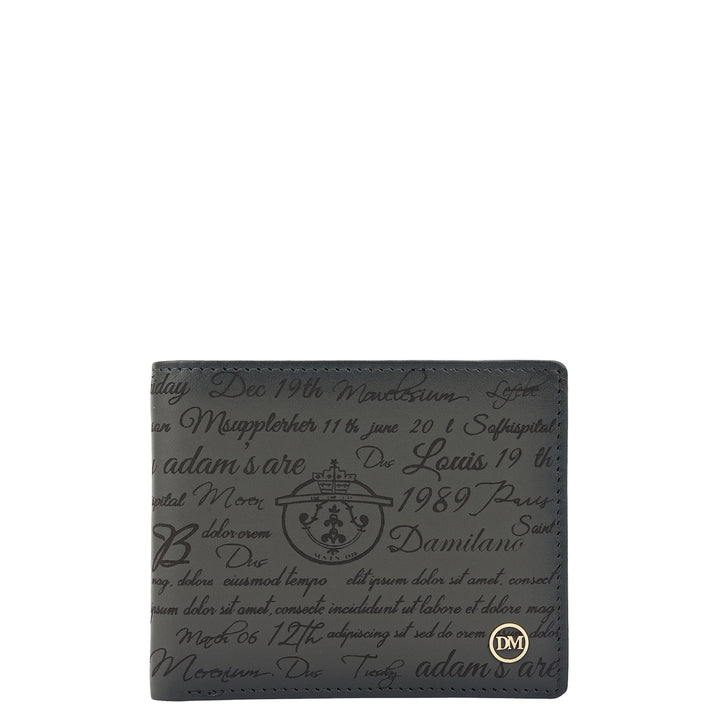 Grey Bifold Leather Mens Wallet