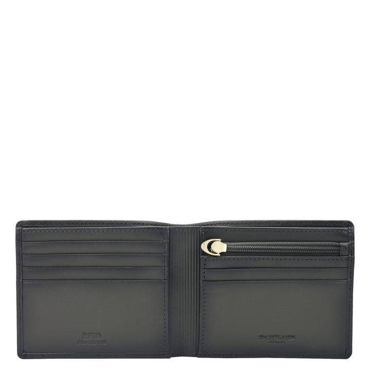 Grey Bifold Leather Mens Wallet