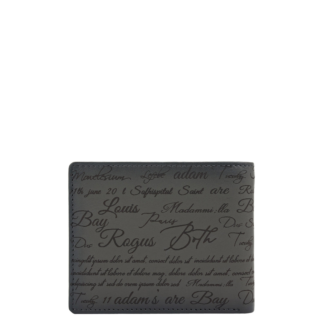 Grey Bifold Leather Mens Wallet