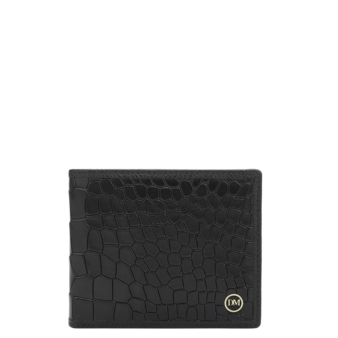 Black Bifold Leather Mens Wallet