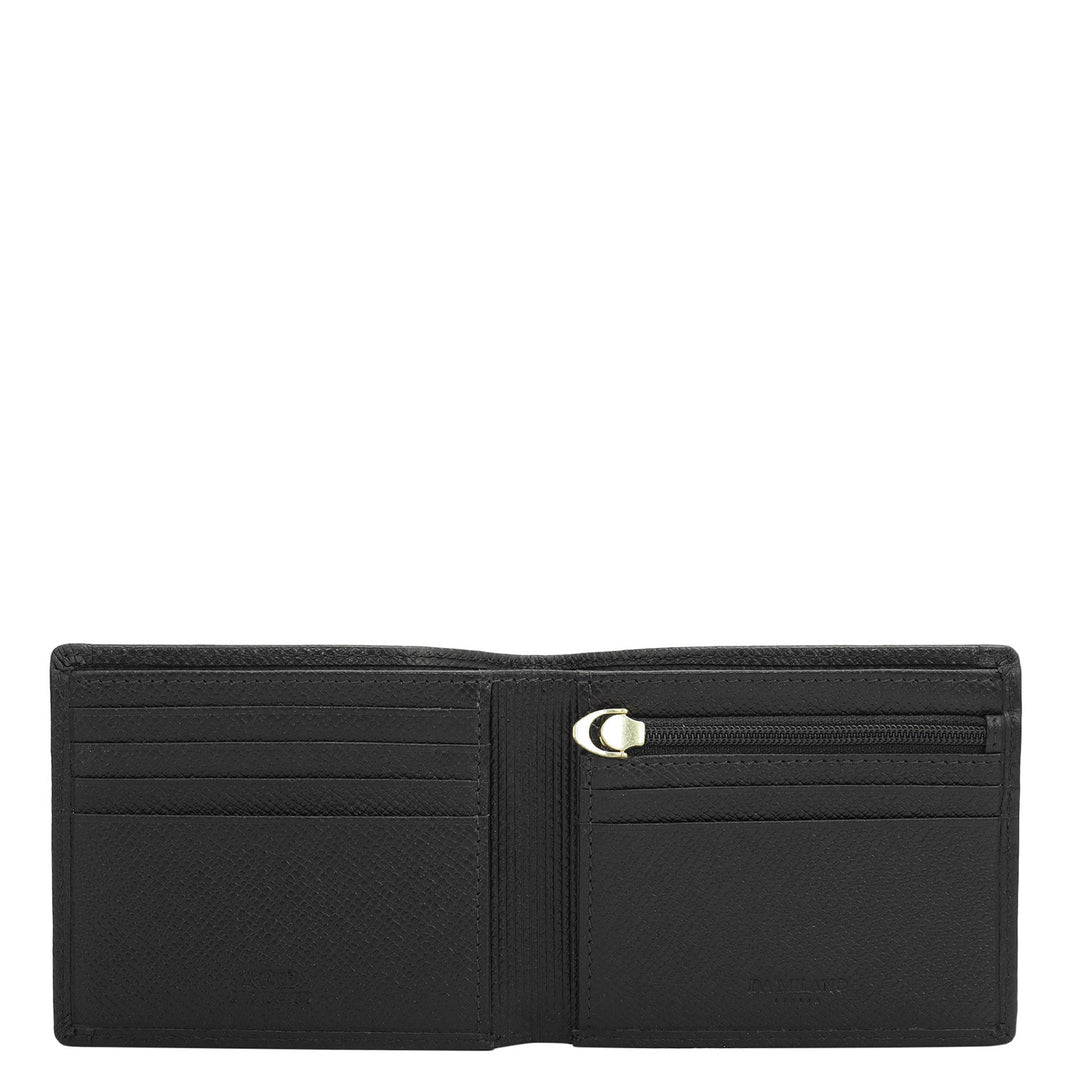 Black Bifold Leather Mens Wallet