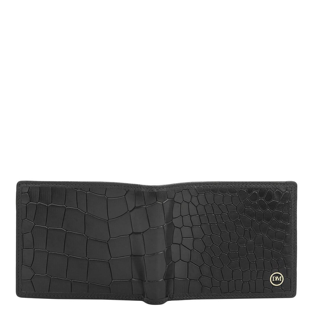 Black Bifold Leather Mens Wallet