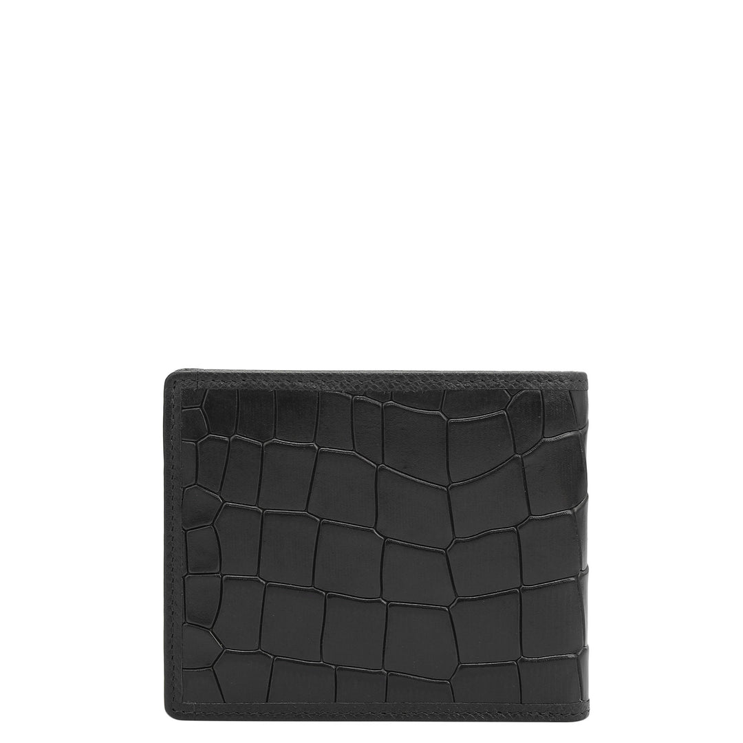 Black Bifold Leather Mens Wallet