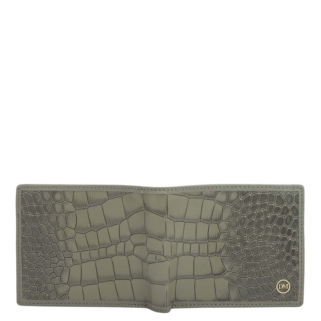 Stone Grey Bifold Leather Mens Wallet